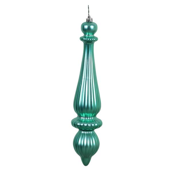 14" Seafoam Matte Finial Drop Ornament (2 pack)