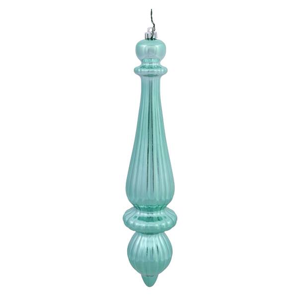 14" Seafoam Shiny Finial Drop Ornament (2 pack)