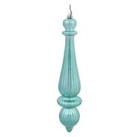 Vickerman 14" Seafoam Shiny Finial Drop Ornament (2 pack)