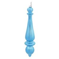Vickerman 14" Sea Blue Shiny Finial Drop Ornament (2 pack)