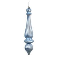 Vickerman 14" Steel Blue Matte Finial Drop Ornament (2 pack)
