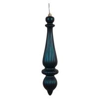 Vickerman 14" Midnight Green Matte Finial Drop Ornament (2 pack)