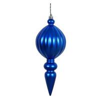 Vickerman 8" Blue Matte Finial Ornament (6 pack)