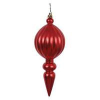 Vickerman 8" Burgundy Matte Finial Ornament (6 pack)