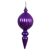 Vickerman 8" Purple Matte Finial Ornament (6 pack)