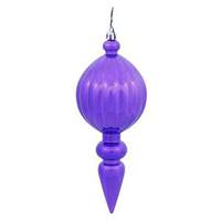 Vickerman 8" Purple Shiny Finial Ornament (6 pack)