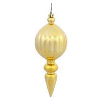 Vickerman 8" Gold Shiny Finial Ornament (6 pack)
