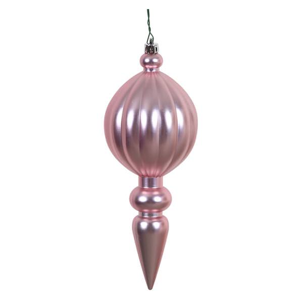 8" Orchid Matte Finial Ornament (6 pack)