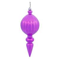 Vickerman 8" Orchid Shiny Finial Ornament (6 pack)