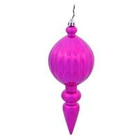 Vickerman 8" Magenta Shiny Finial Ornament (6 pack)