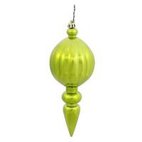 Vickerman 8" Lime Shiny Finial Ornament (6 pack)