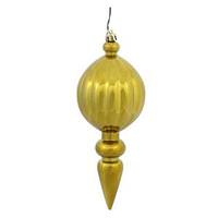 Vickerman 8" Olive Shiny Finial Ornament (6 pack)