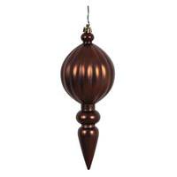 Vickerman 8" Chocolate Matte Finial Ornament (6 pack)