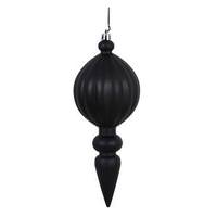 Vickerman 8" Black Matte Finial Ornament (6 pack)