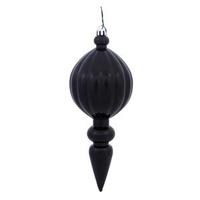 Vickerman 8" Black Shiny Finial Ornament (6 pack)