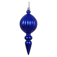 Vickerman 8" Cobalt Matte Finial Ornament (6 pack)