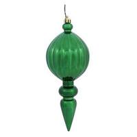 Vickerman 8" Emerald Shiny Finial Ornament (6 pack)
