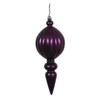 Vickerman 8" Plum Matte Finial Ornament (6 pack)