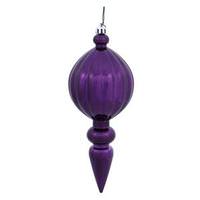 Vickerman 8" Plum Shiny Finial Ornament (6 pack)