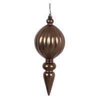 Vickerman 8" Pewter Matte Finial Ornament (6 pack)