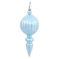 Vickerman 8" Baby Blue Shiny Finial Ornament (6 pack)