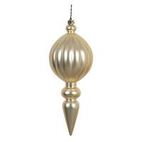 Vickerman 8" Champagne Matte Finial Ornament (6 pack)