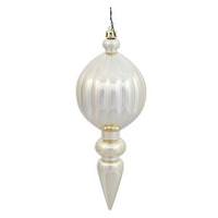 Vickerman 8" Champagne Shiny Finial Ornament (6 pack)