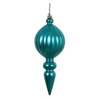 Vickerman 8" Teal Matte Finial Ornament (6 pack)