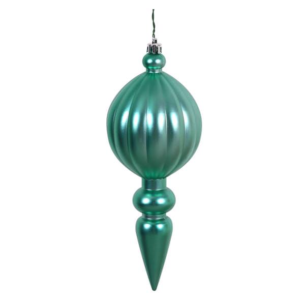 8" Seafoam Matte Finial Ornament (6 pack)