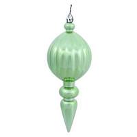Vickerman 8" Celadon Shiny Finial Ornament (6 pack)