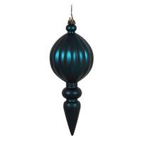 Vickerman 8" Midnight Green Matte Finial Ornament (6 pack)