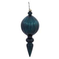 Vickerman 8" Midnight Green Shiny Finial Ornament (6 pack)