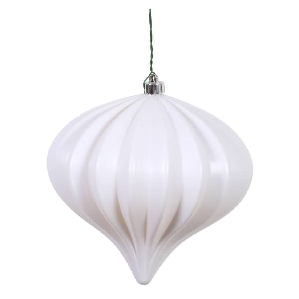 5.7" White Matte Onion Ornament (3 pack)