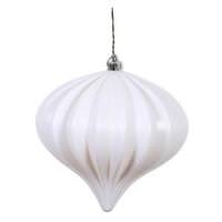 Vickerman 5.7" White Matte Onion Ornament (3 pack)