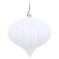 Vickerman 5.7" White Shiny Onion Ornament (3 pack)