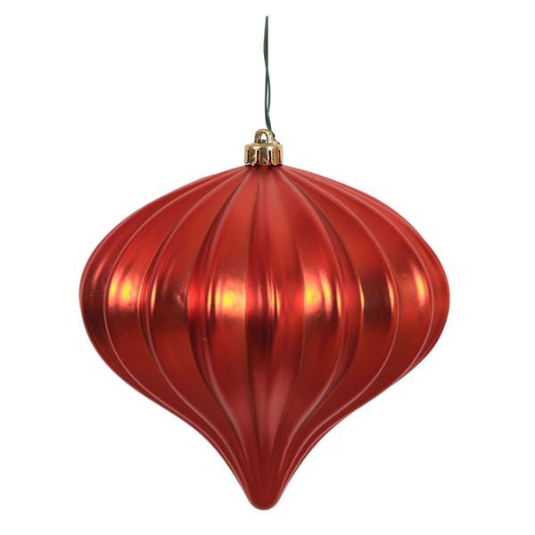 5.7" Red Matte Onion Ornament (3 pack)
