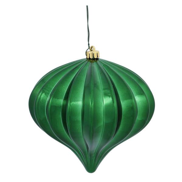5.7" Green Shiny Onion Ornament (3 pack)
