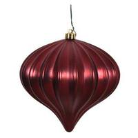 Vickerman 5.7" Burgundy Matte Onion Ornament (3 pack)