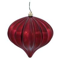 Vickerman 5.7" Burgundy Shiny Onion Ornament (3 pack)