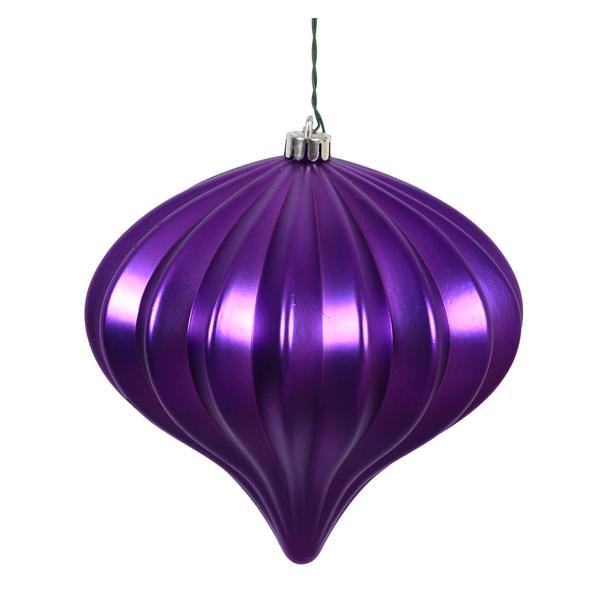 5.7" Purple Matte Onion Ornament (3 pack)