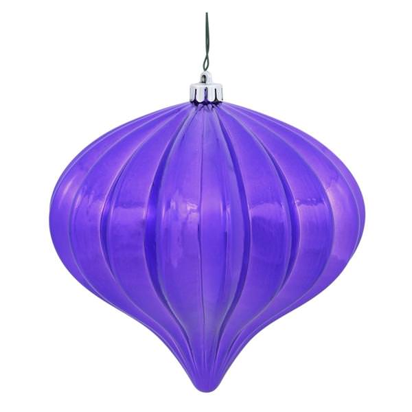 5.7" Purple Shiny Onion Ornament (3 pack)
