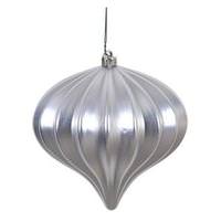 Vickerman 5.7" Silver Matte Onion Ornament (3 pack)