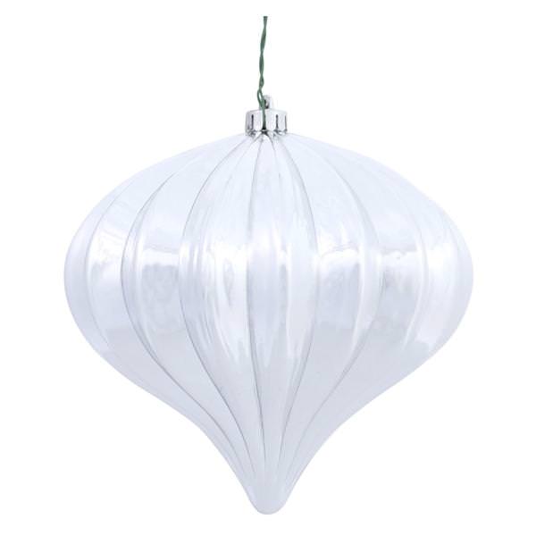 5.7" Silver Shiny Onion Ornament (3 pack)