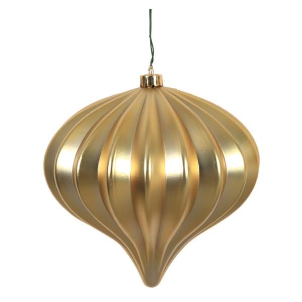 5.7" Gold Matte Onion Ornament (3 pack)