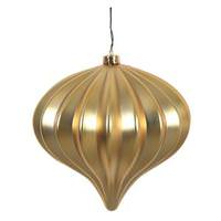 Vickerman 5.7" Gold Matte Onion Ornament (3 pack)