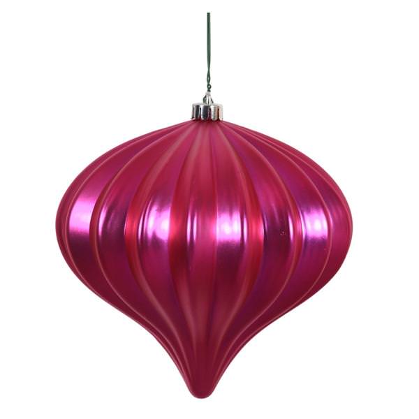 5.7" Magenta Matte Onion Ornament (3 pack)