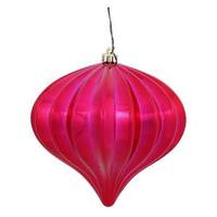 Vickerman 5.7" Magenta Shiny Onion Ornament (3 pack)