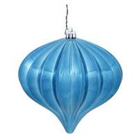 Vickerman 5.7" Turquoise Shiny Onion Ornament (3 pack)