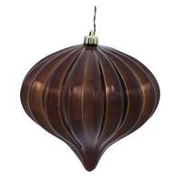 Vickerman 5.7" Chocolate Shiny Onion Ornament (3 pack)