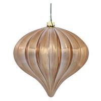 Vickerman 5.7" Mocha Shiny Onion Ornament (3 pack)